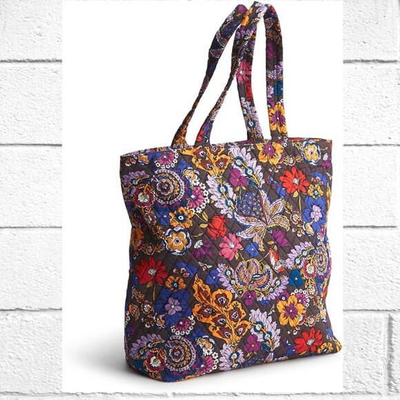 NWT! Classic Vera Bradley Quilted Floral Cotton Gabardine Tote with Tons of Room - Picture 4 of 15